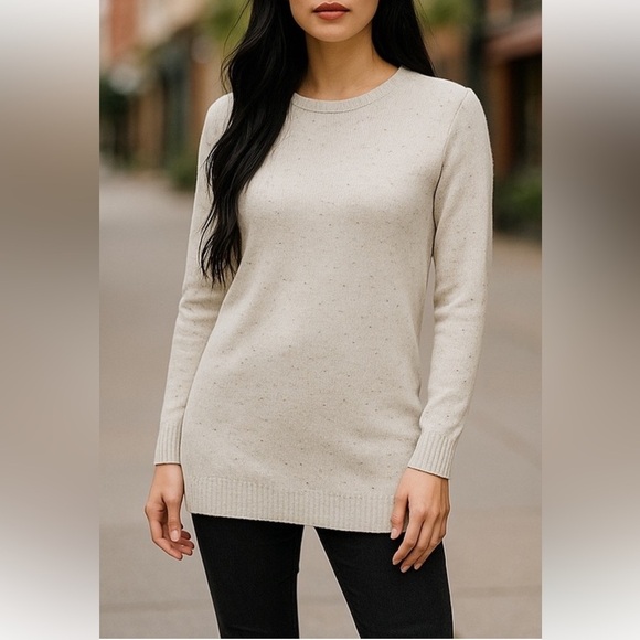 ANTHROPOLOGIE RUBY MOON SIDE ZIP UP WOOL/ COTTON BLEND SWEATER SZ SMALL - Picture 1 of 10